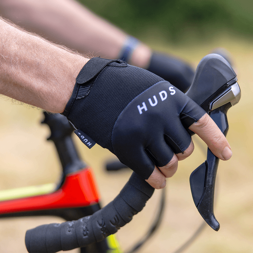 road bicycle gloves HUDS Fingerless Cycling Mitts Road | Road MTB Gravel Gloves Quick Removal
