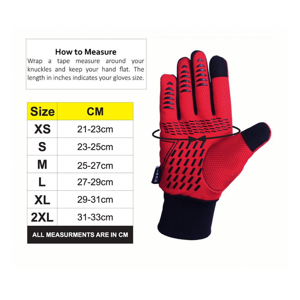 HUDS Wind Stop Thermal Lined Lightweight Warm Cycling Winter Gloves